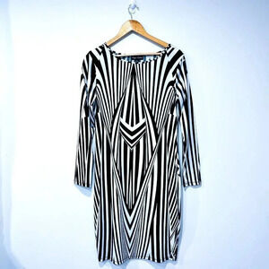 RIVER ISLAND Black & white fitted  dress